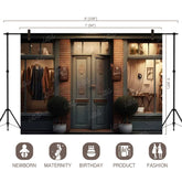 LB0747 Vintage Shop Backdrop